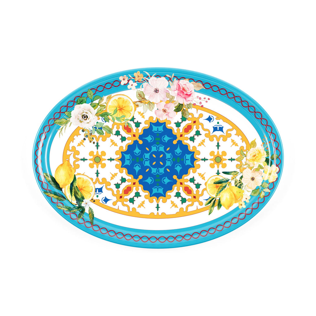 Flower&Lemon - Large Oval Tray