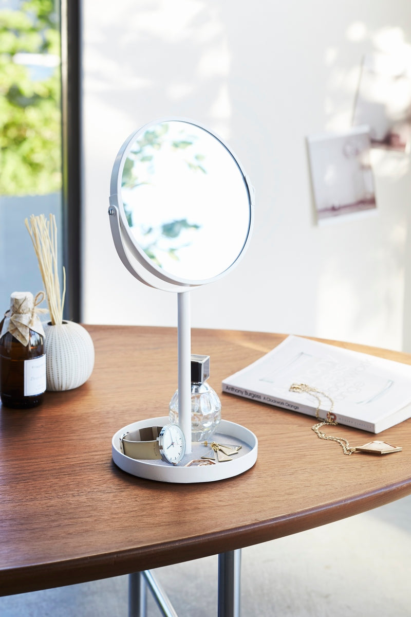 Support Accessoires Avec Miroir - Tosca - Blanc