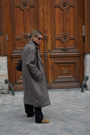 Manteau Nicolas Carreaux Chocolat