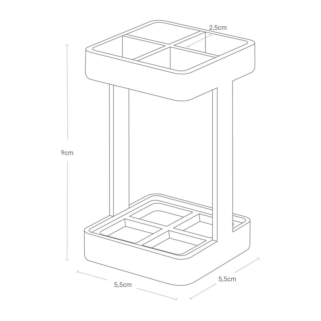 Soporte Cepillo De Dientes - Tower - Blanco