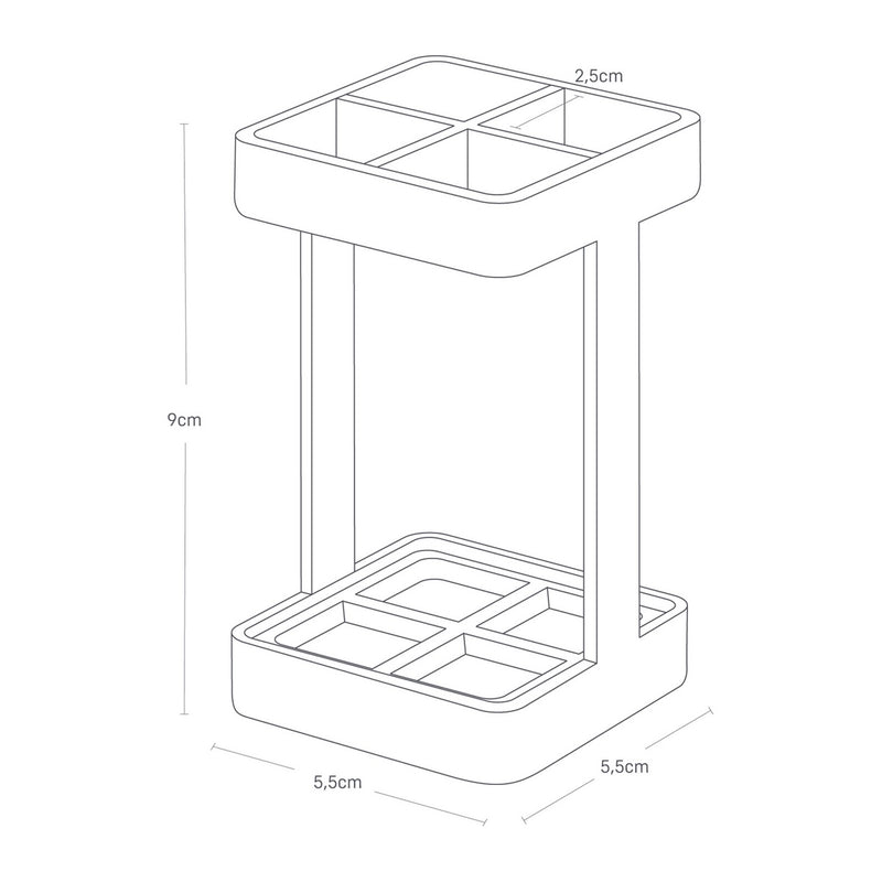 Support Brosse À Dents - Tower - Blanc
