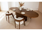 Malmousque - Mesa de comedor extensible de 210 a 270 cm en chapa de roble macizo