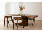 Malmousque - Ensemble Avec Table À Manger Extensible 210 À 270 Cm + 6 Chaises Bastide Placage Chêne Massif