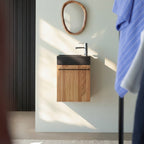 Stelle - Meuble Lave Main - Teck - Noir