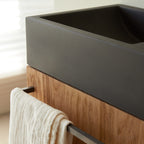 Stelle - Meuble Lave Main - Teck - Noir