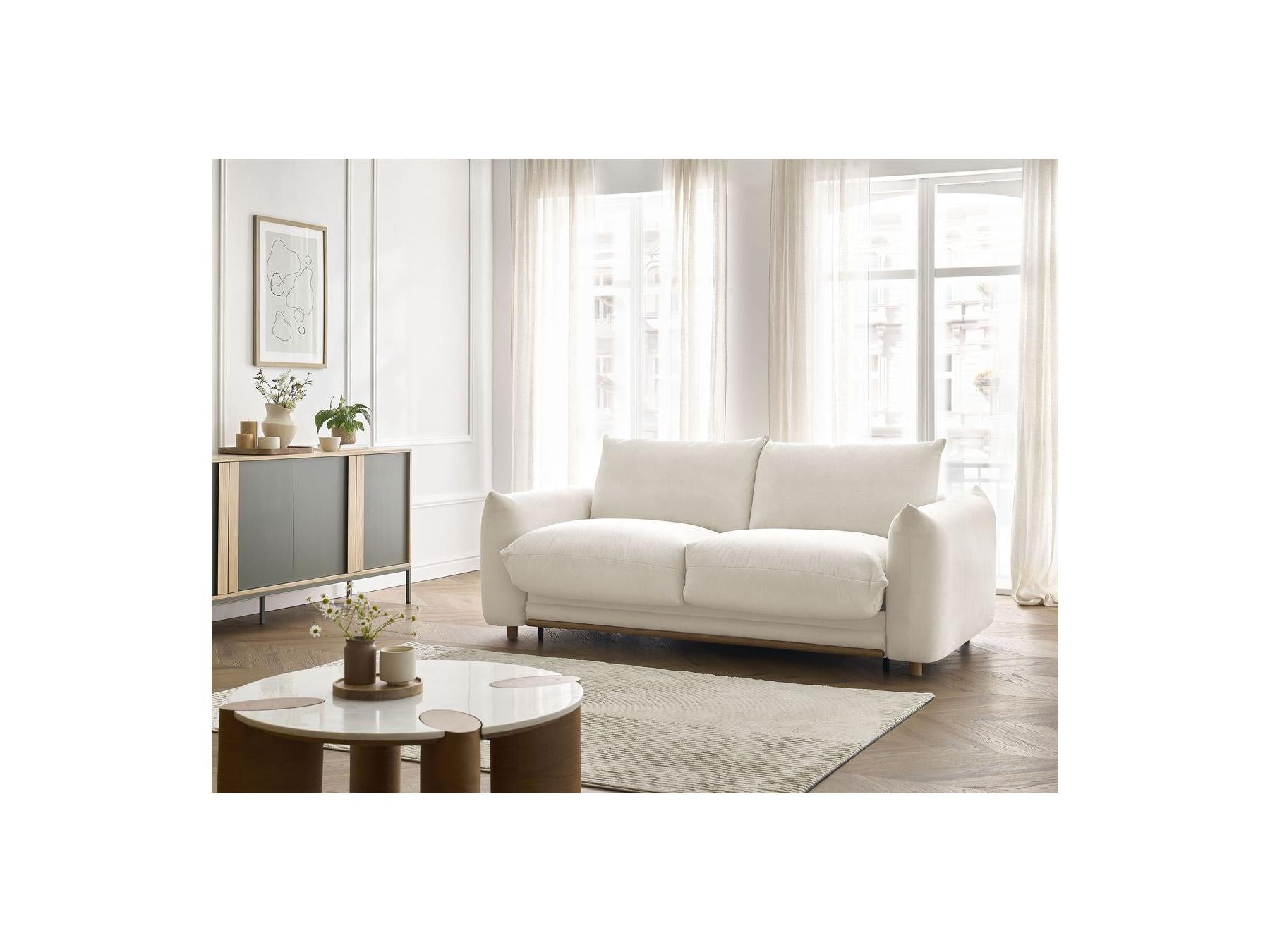Ernest - Straight Sofa Bed with Express Opening - Smooth Fabric - 160X190
