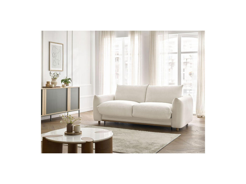 Canapé Droit Convertible Ouverture Express - Ernest - Tissu Lisse - 160X190