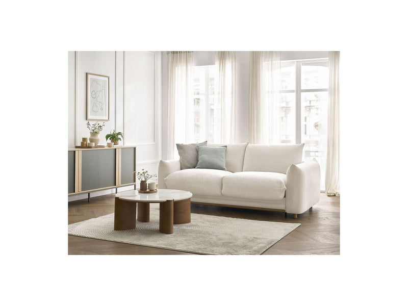 Canapé Droit Convertible Ouverture Express - Ernest - Tissu Lisse - 160X190