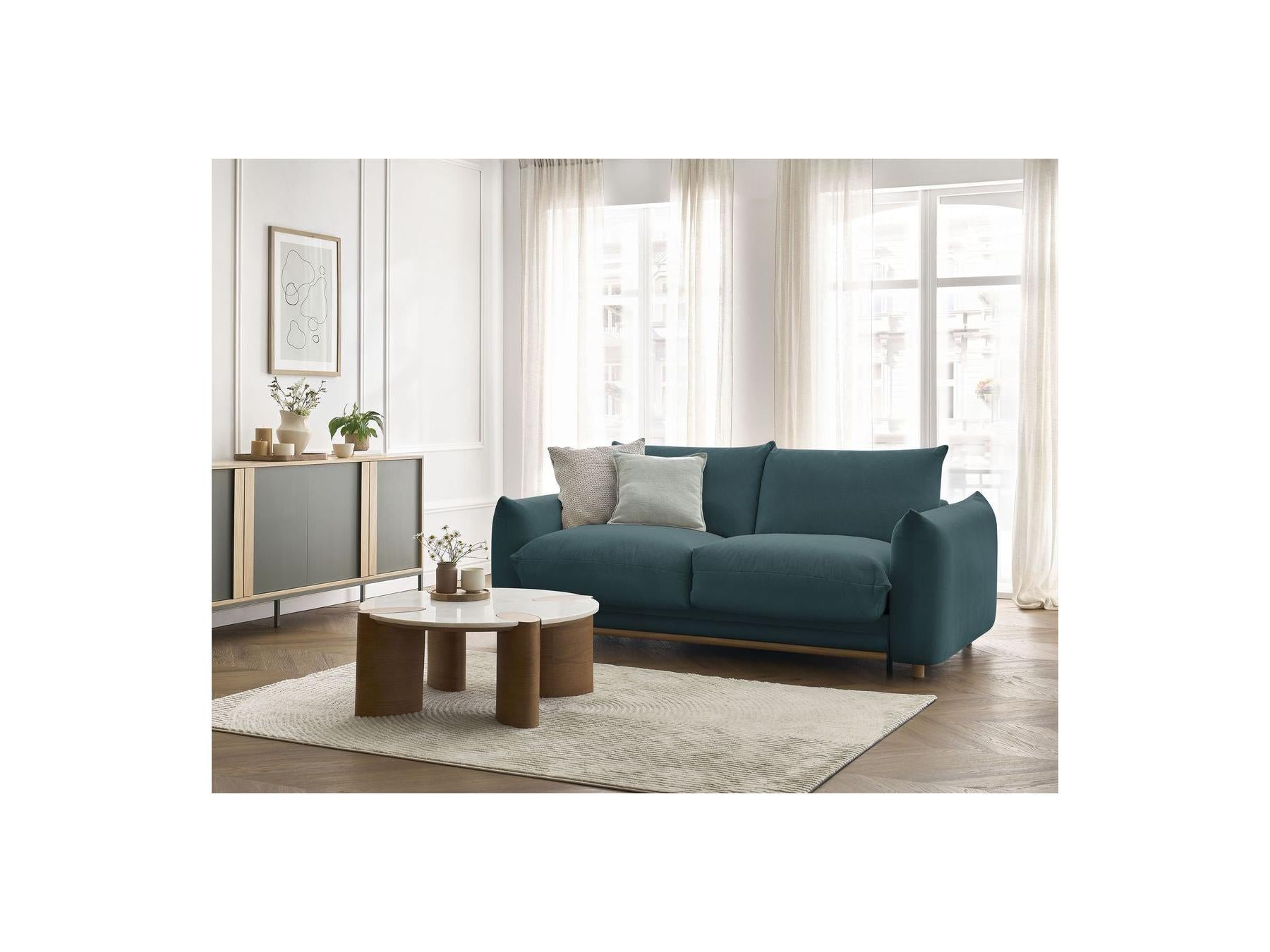 Ernest - Straight Sofa Bed with Express Opening - Smooth Fabric - 160X190