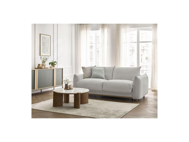 Canapé Droit Convertible Ouverture Express - Ernest - Tissu Lisse - 160X190