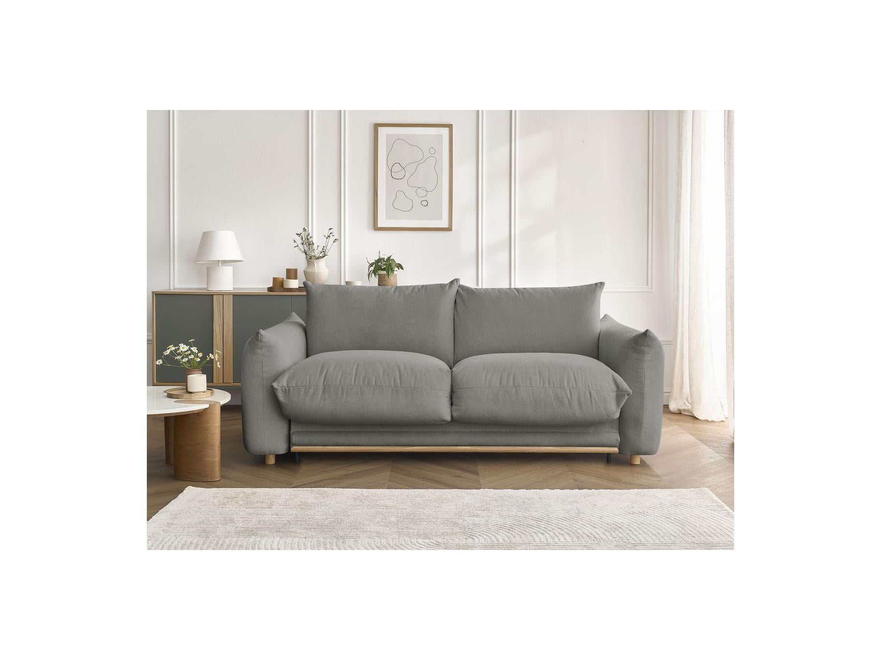 Ernest - Straight Sofa Bed with Express Opening - Smooth Fabric - 160X190