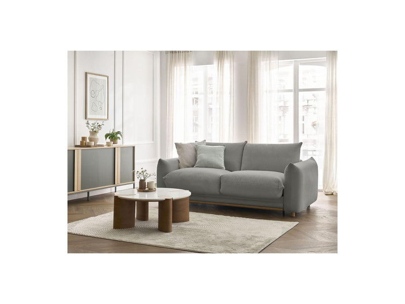 Canapé Droit Convertible Ouverture Express - Ernest - Tissu Lisse - 160X190