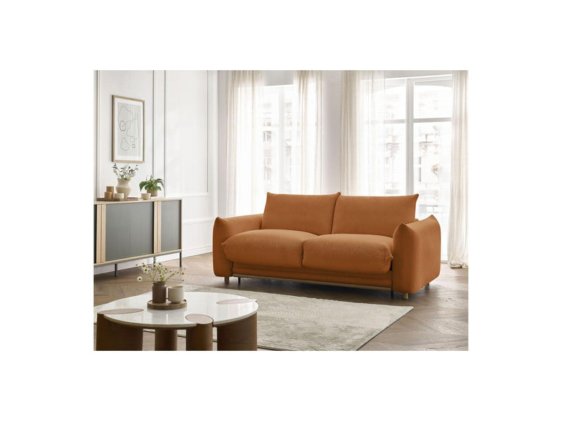 Canapé Droit Convertible Ouverture Express - Ernest - Tissu Lisse - 160X190