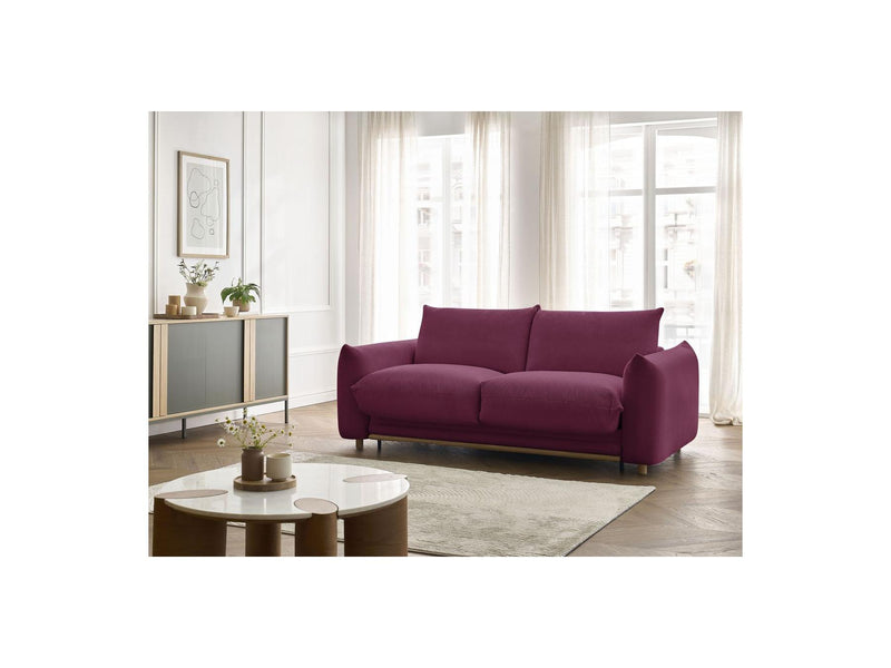 Canapé Droit Convertible Ouverture Express - Ernest - Tissu Lisse - 160X190