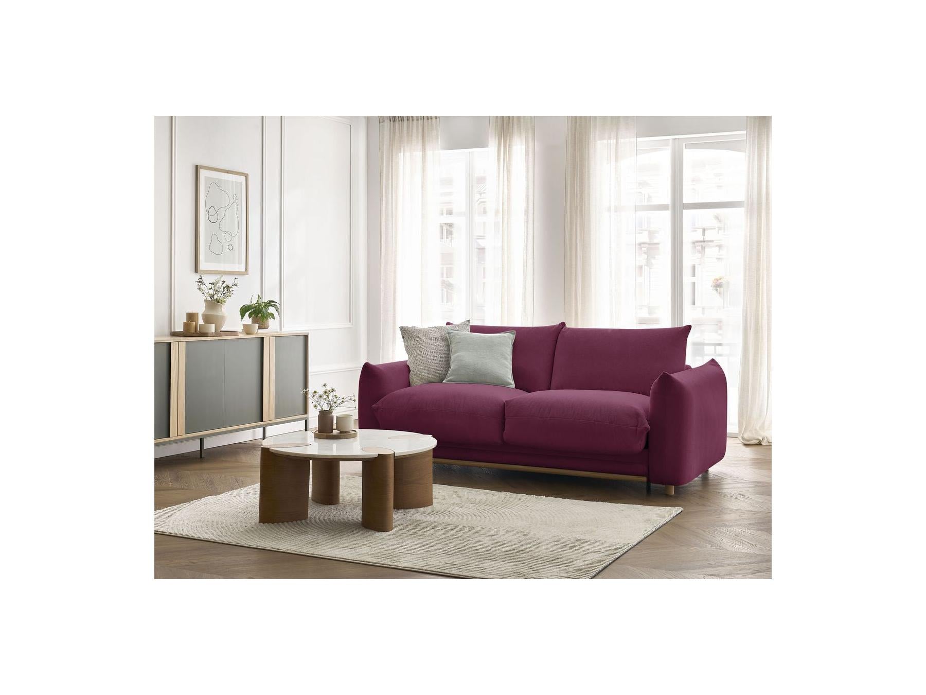 Ernest - Straight Sofa Bed with Express Opening - Smooth Fabric - 160X190
