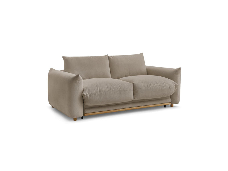 Canapé Droit Convertible Ouverture Express - Ernest - Tissu Lisse - 140X190