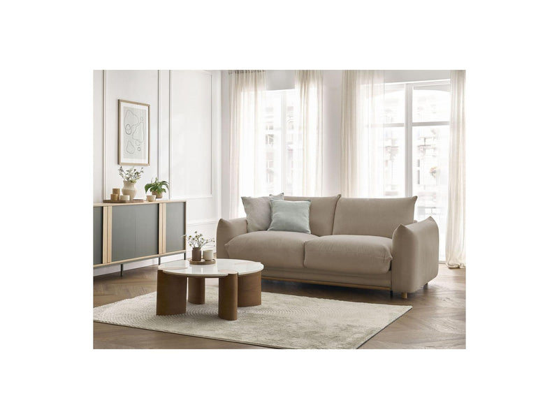 Canapé Droit Convertible Ouverture Express - Ernest - Tissu Lisse - 140X190