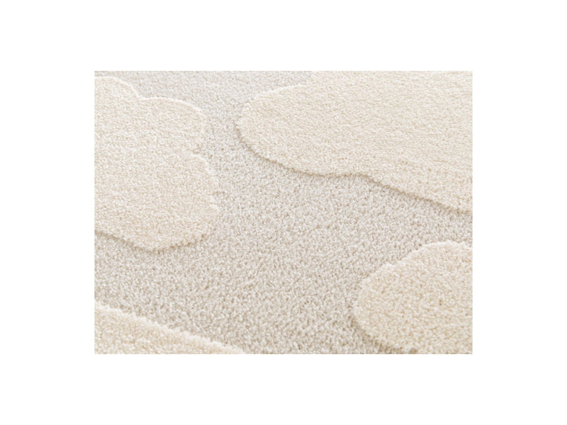Mapa - Alfombra de pelo corto - Estampado de nubes - Beige