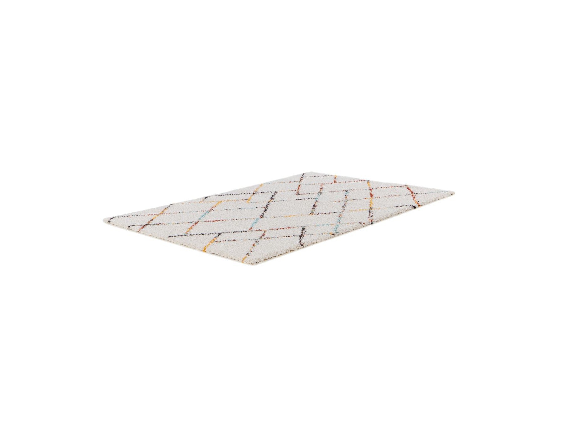 Eloise - Alfombra de pelo largo - Motivo gráfico - Multicolor