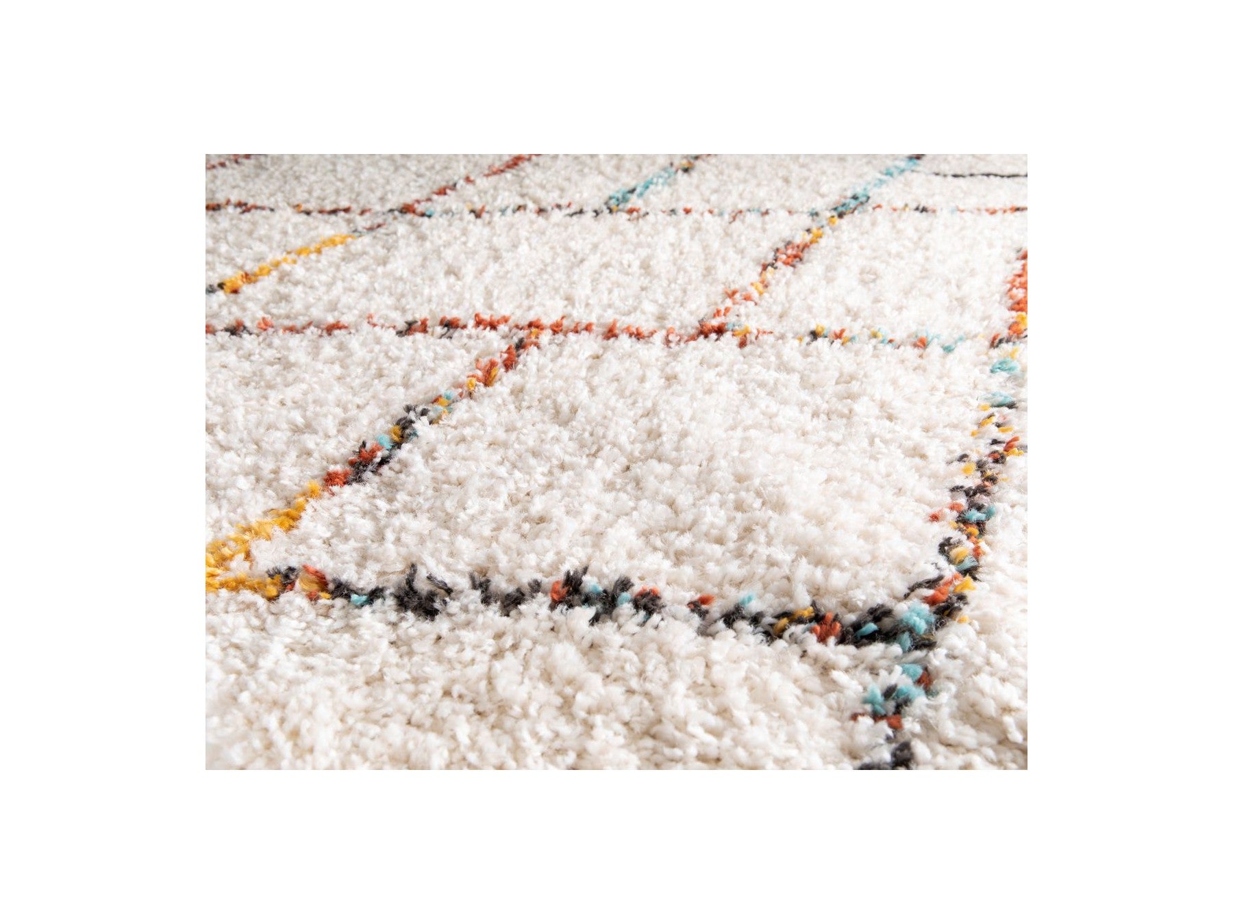 Eloise - Alfombra de pelo largo - Motivo gráfico - Multicolor