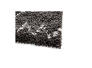 Simon - Tapis Poils Longs - Motif Graphique - Noir