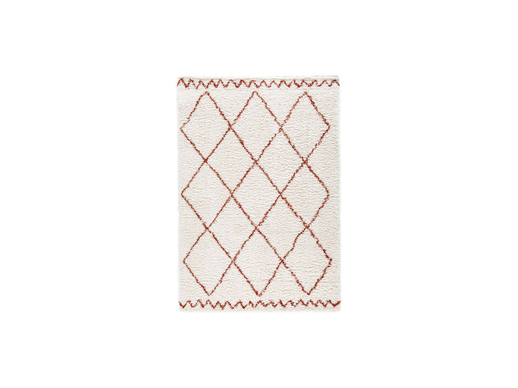 Simon - Long-Pile Rug - Graphic Pattern - Beige