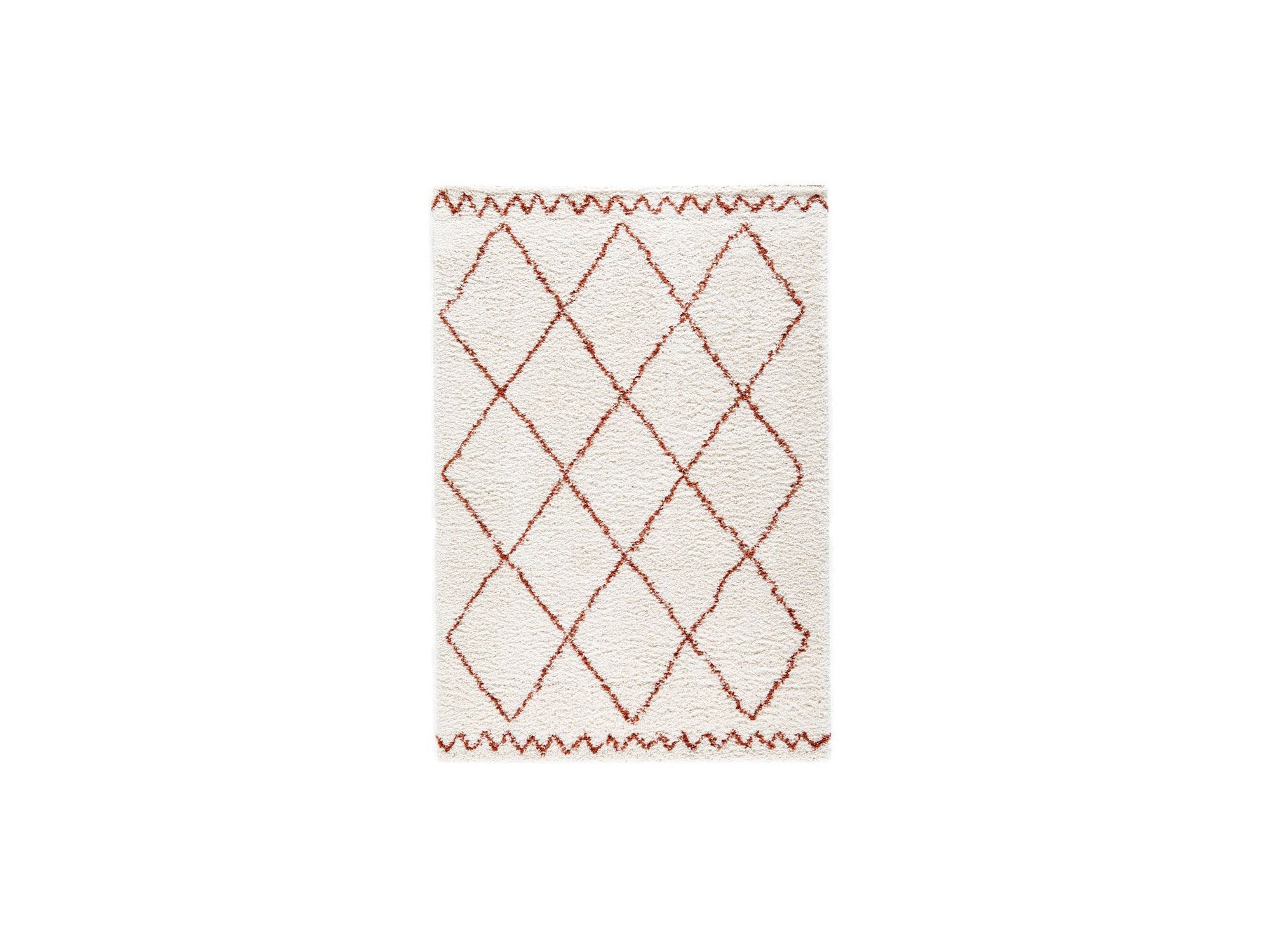 Simon - Long-Pile Rug - Graphic Pattern - Beige