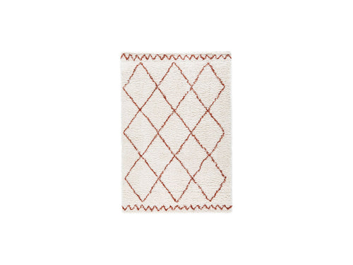 Tapis Poils Longs Simon Motifs Graphiques - Beige