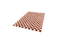 Damien - Long Pile Rug - Checkerboard Pattern - Orange