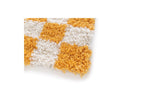 Damien - Long-Pile Rug - Checkerboard Pattern - Yellow