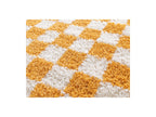 Damien - Long-Pile Rug - Checkerboard Pattern - Yellow