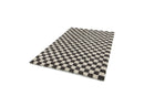 Tapis Poils Longs Damien Motifs Damier - Noir