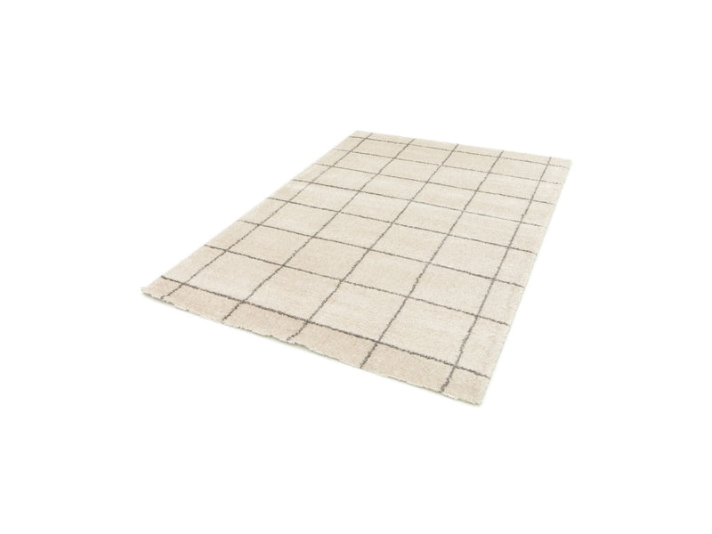 Tapis Poils Longs Hector Motifs Graphiques - Beige