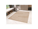 Tapis Poils Longs Hugues Motifs Abstraits - Beige