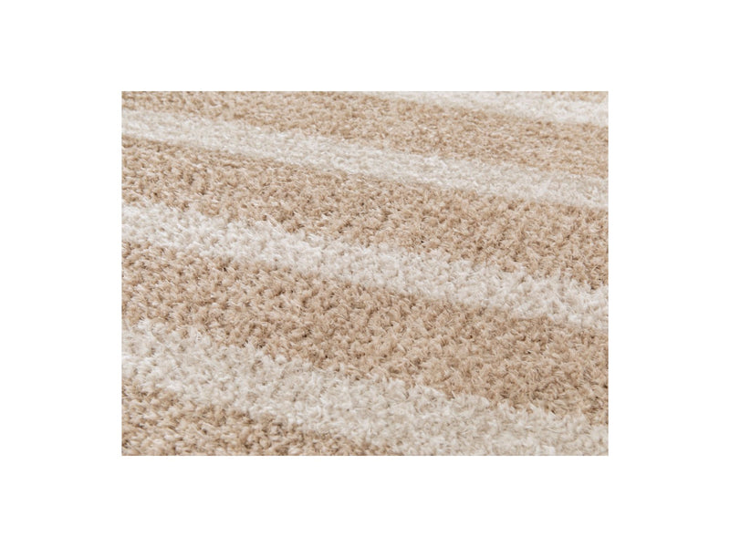 Tapis Poils Longs Hugues Motifs Abstraits - Beige