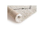 Renaud - Alfombra de pelo largo - Motivo gráfico - Beige