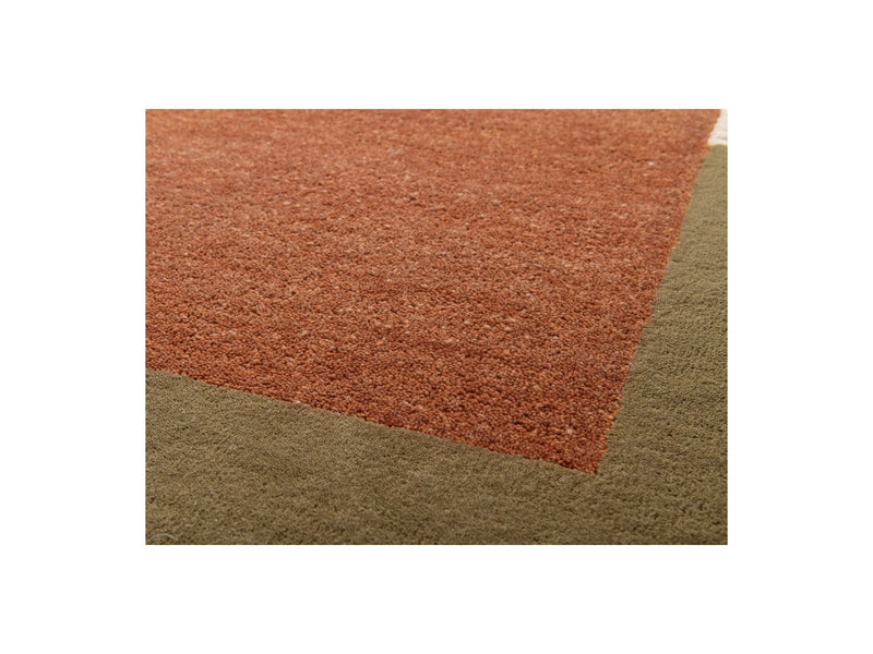 Tapis Poils Courts Afnan Motifs Abstraits - Orange