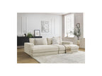 Fixed Straight 4-Seater Compact Sofa Deep Seat - Leonard - Corduroy