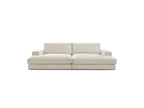 Fixed Straight 4-Seater Compact Sofa Deep Seat - Leonard - Corduroy