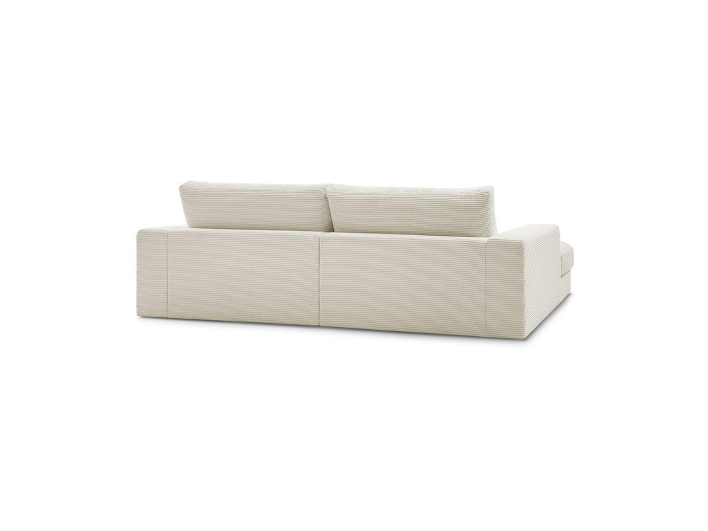 Fixed Straight 4-Seater Compact Sofa Deep Seat - Leonard - Corduroy
