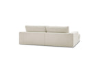 Fixed Straight 4-Seater Compact Sofa Deep Seat - Leonard - Corduroy