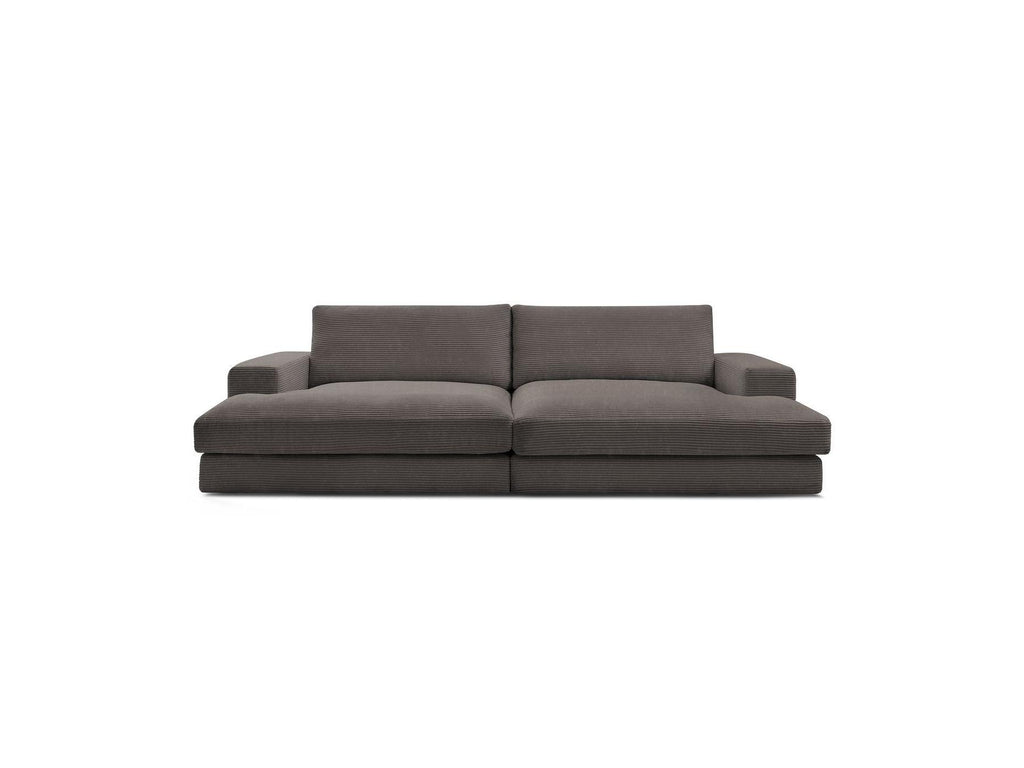 Fixed Straight 4-Seater Compact Sofa Deep Seat - Leonard - Corduroy