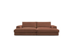 Fixed Straight 4-Seater Compact Sofa Deep Seat - Leonard - Corduroy