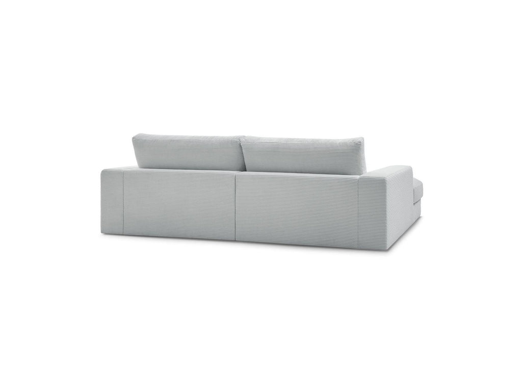 Fixed Straight 4-Seater Compact Sofa Deep Seat - Leonard - Corduroy