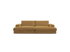 Fixed Straight 4-Seater Compact Sofa Deep Seat - Leonard - Corduroy