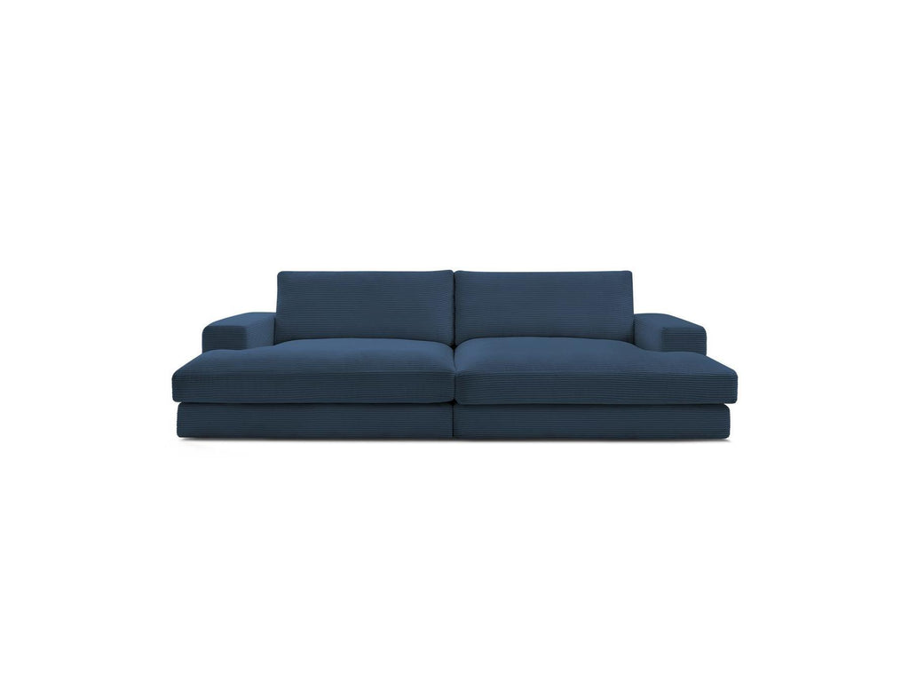 Fixed Straight 4-Seater Compact Sofa Deep Seat - Leonard - Corduroy