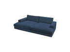 Fixed Straight 4-Seater Compact Sofa Deep Seat - Leonard - Corduroy