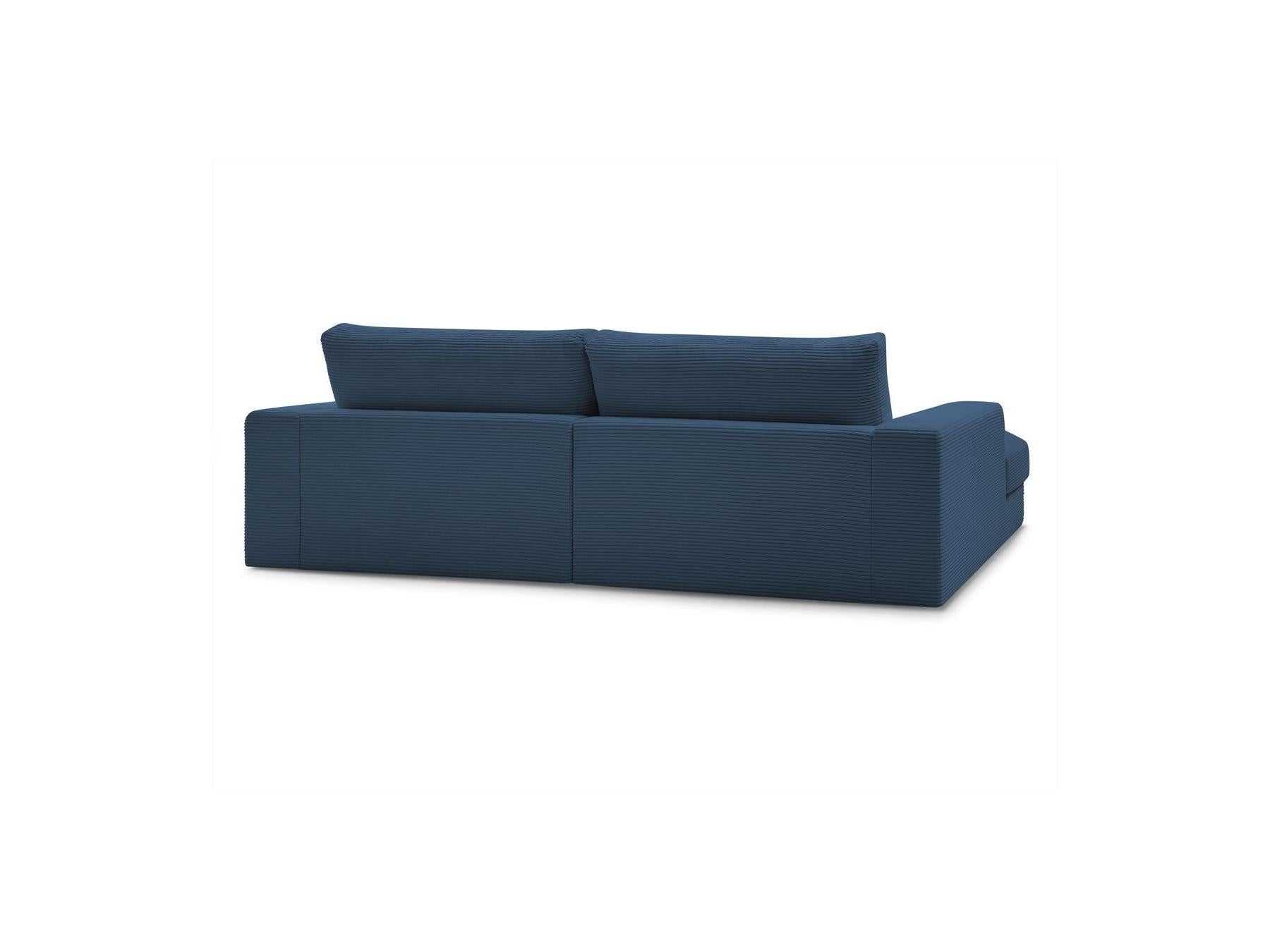 Fixed Straight 4-Seater Compact Sofa Deep Seat - Leonard - Corduroy