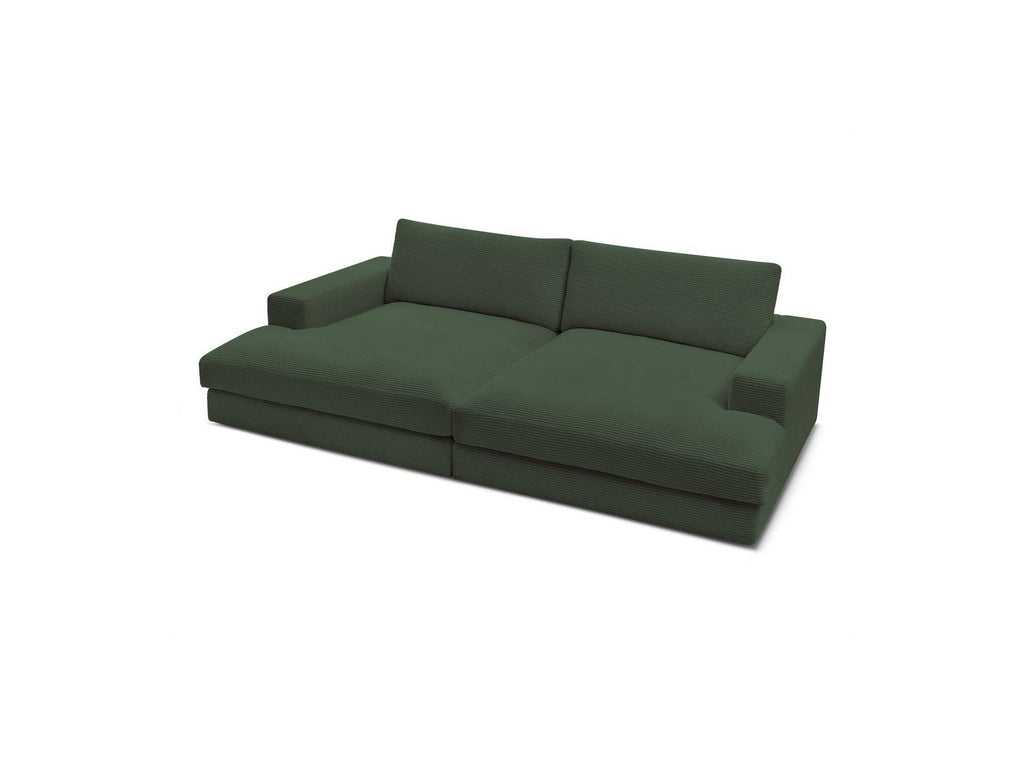 Fixed Straight 4-Seater Compact Sofa Deep Seat - Leonard - Corduroy