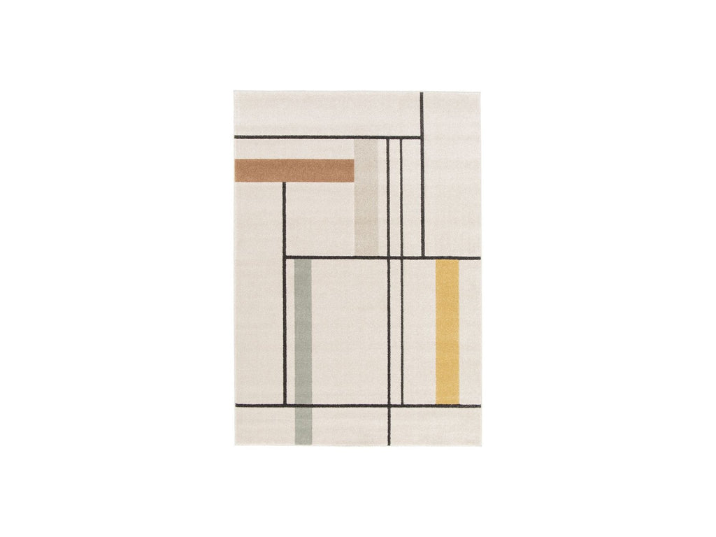 Emilien - Short Pile Rug - Abstract Pattern - Multicoloured
